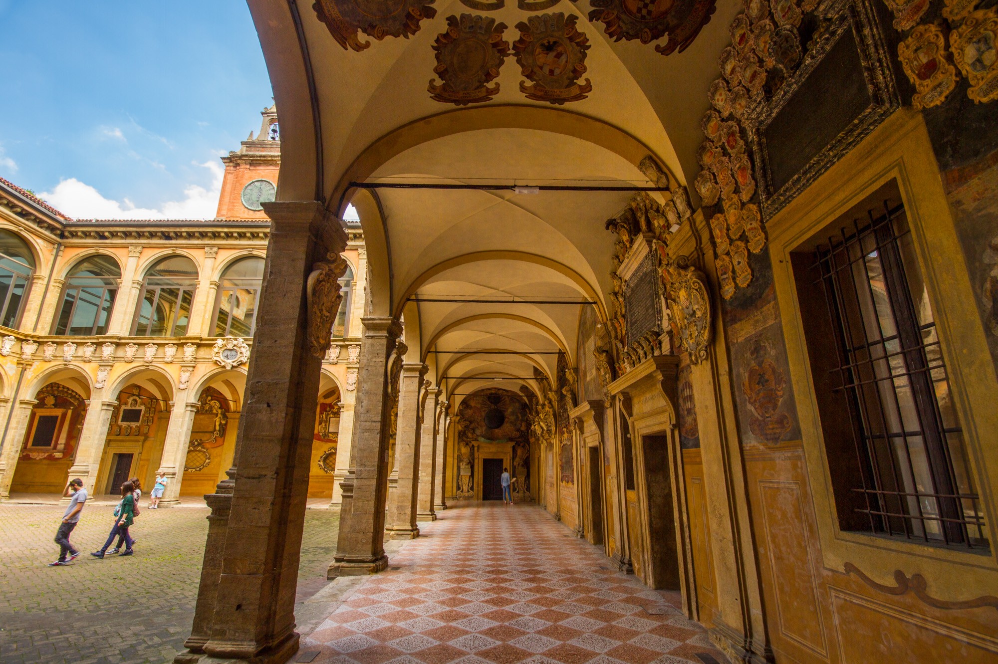 The Archiginnasio, historic seat of the University of Bologna